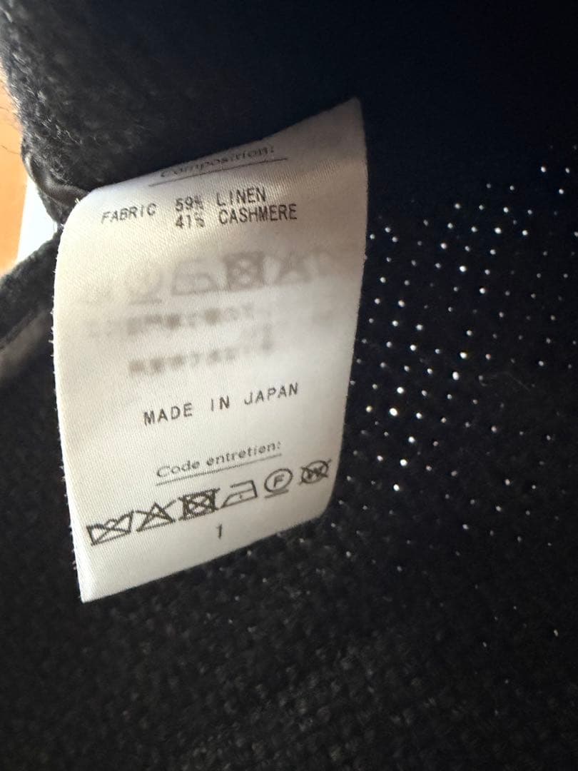 25AW HERILL Cashmere LinenChimayo Vest 黒