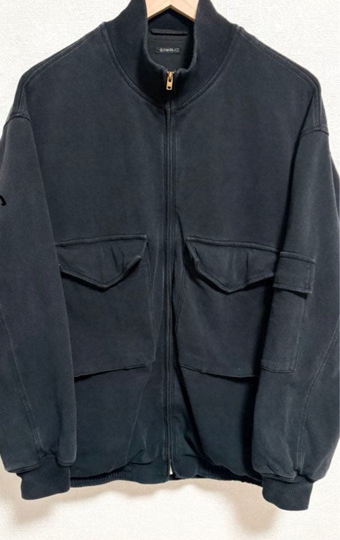 COMOLI 25AW コットンジャージ　G8ジャケット　BLACK サイズ1
