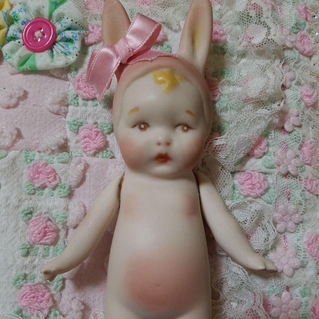 お飾りボックス♥️ うさぎビスクドール2点セット♥️