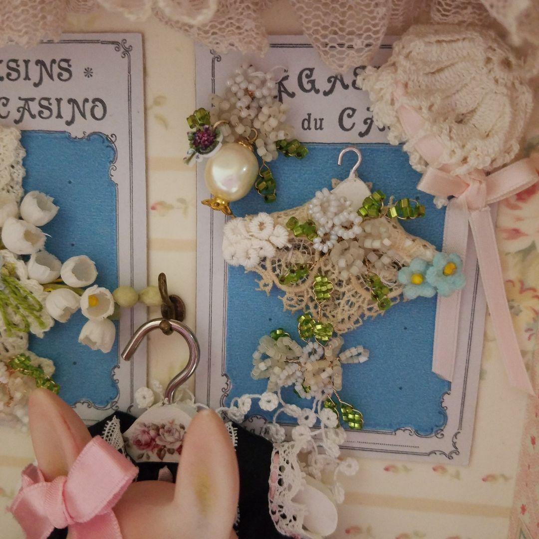 お飾りボックス♥️ うさぎビスクドール2点セット♥️