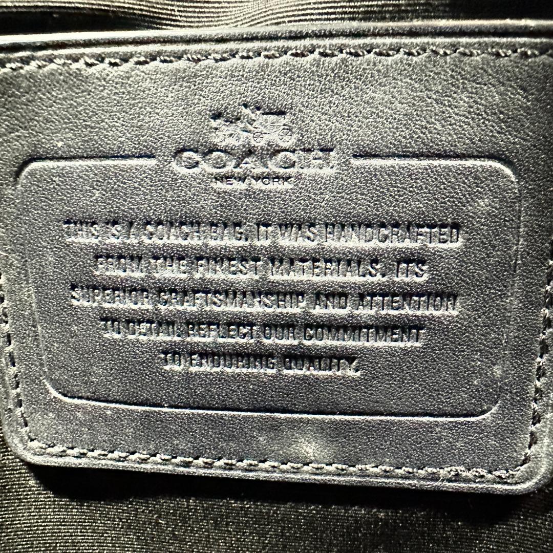 COACH コーチ フライトバッグ レザー ダークネイビー シグネチャー