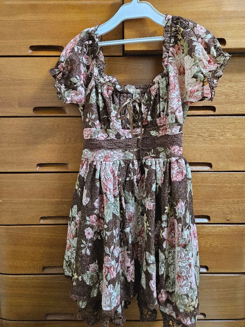 LIZ LISA フラワープリント 半袖ミニワンピース