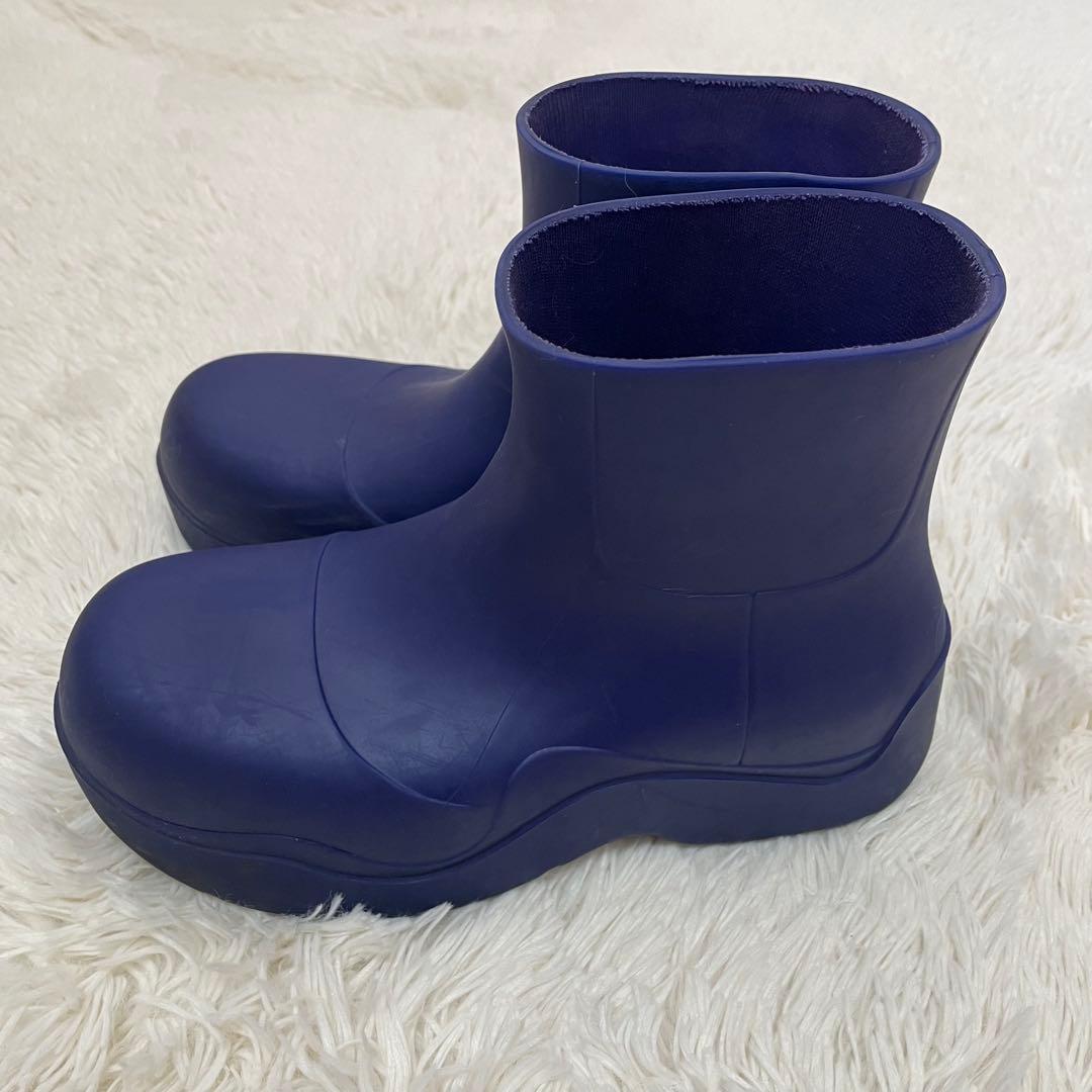 美品 ボッテガヴェネタ パドルブーツ レインブーツ 紫 36 レディース