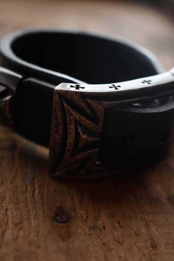 Silver smiths レザーブレスレット　jun uezono guidi