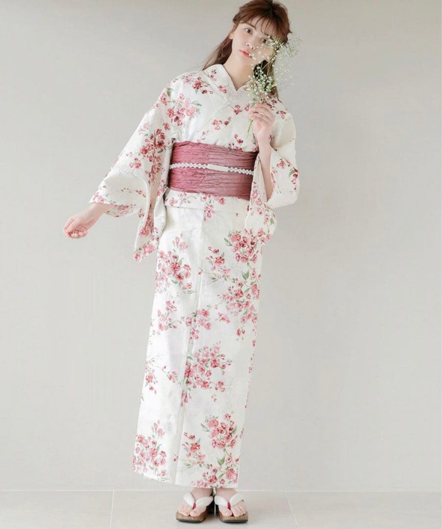 【新品未使用】Dita ディータ 初花月しらべ 浴衣5点セット 赤 ピンク