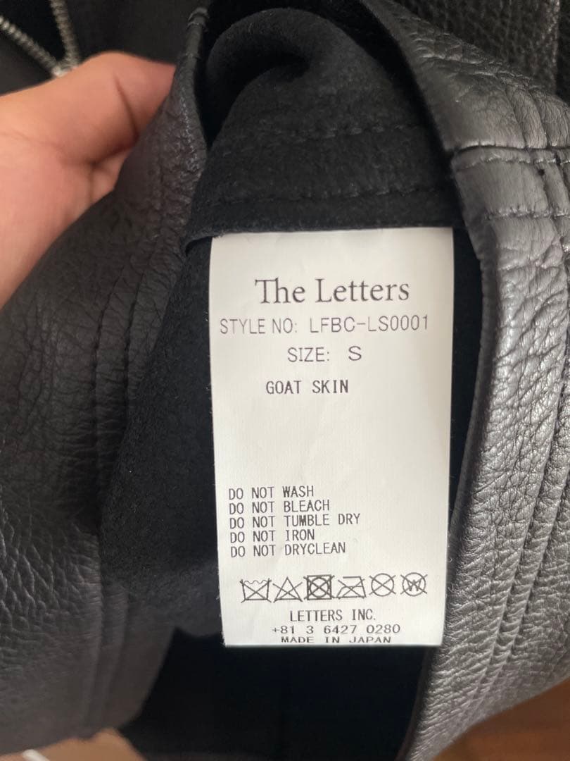 The Letters レザージャケット Goat Skin レターズ S