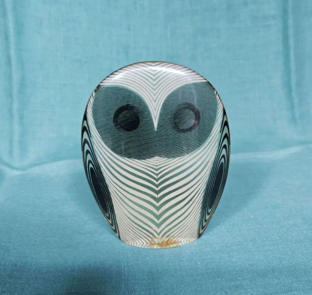 ヴィンテージ ガラスのフクロウ