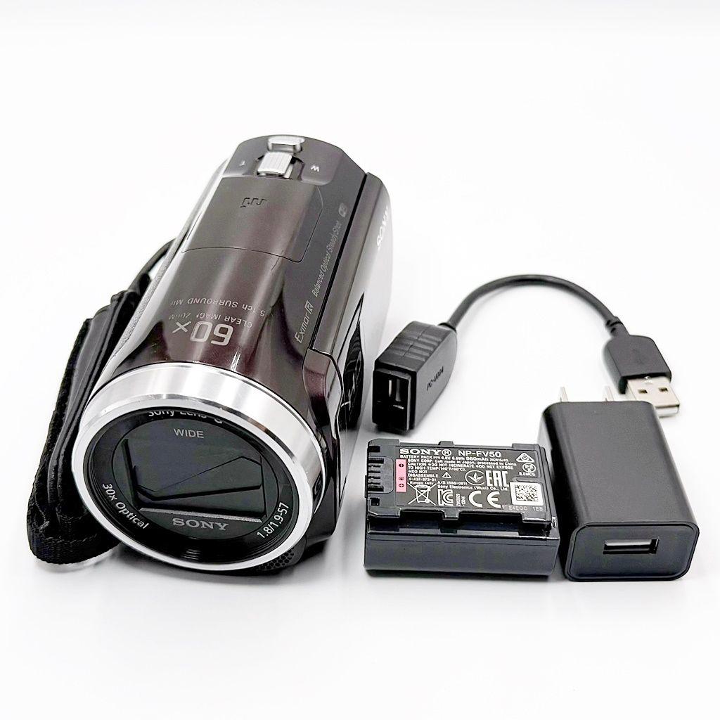 ソニー デジタルHDビデオカメラレコーダー HDR-CX675 ボルドーブラウン