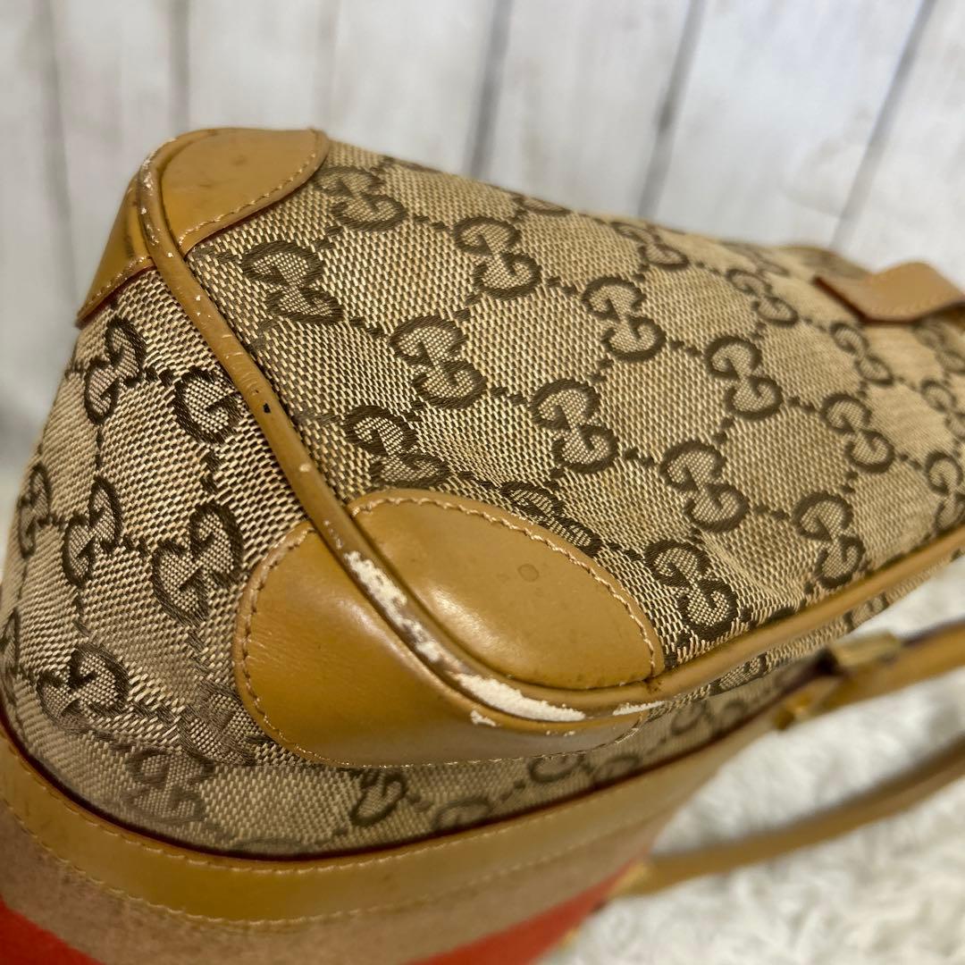 GUCCI GGキャンバス シェリーライン　ミニボズトンバッグ　トートバッグ