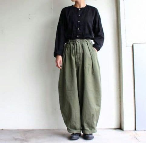 HARVESTY / ハーベスティ チノサーカスパンツ 1 ミリタリーグリーン