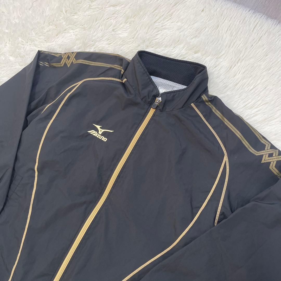 MIZUNO ミズノ セットアップ 上下 ウインドブレーカー ナイロン 黒金