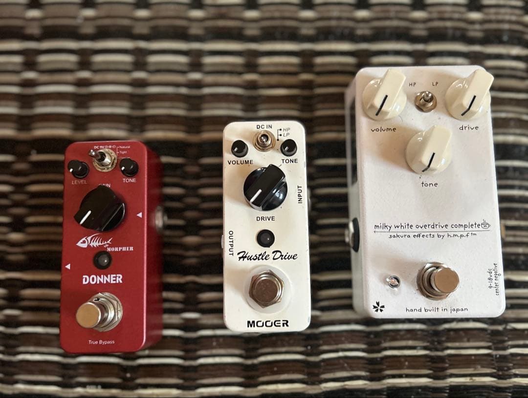 ギターエフェクターセット（Donner, Mooer, HMPF製OCD）