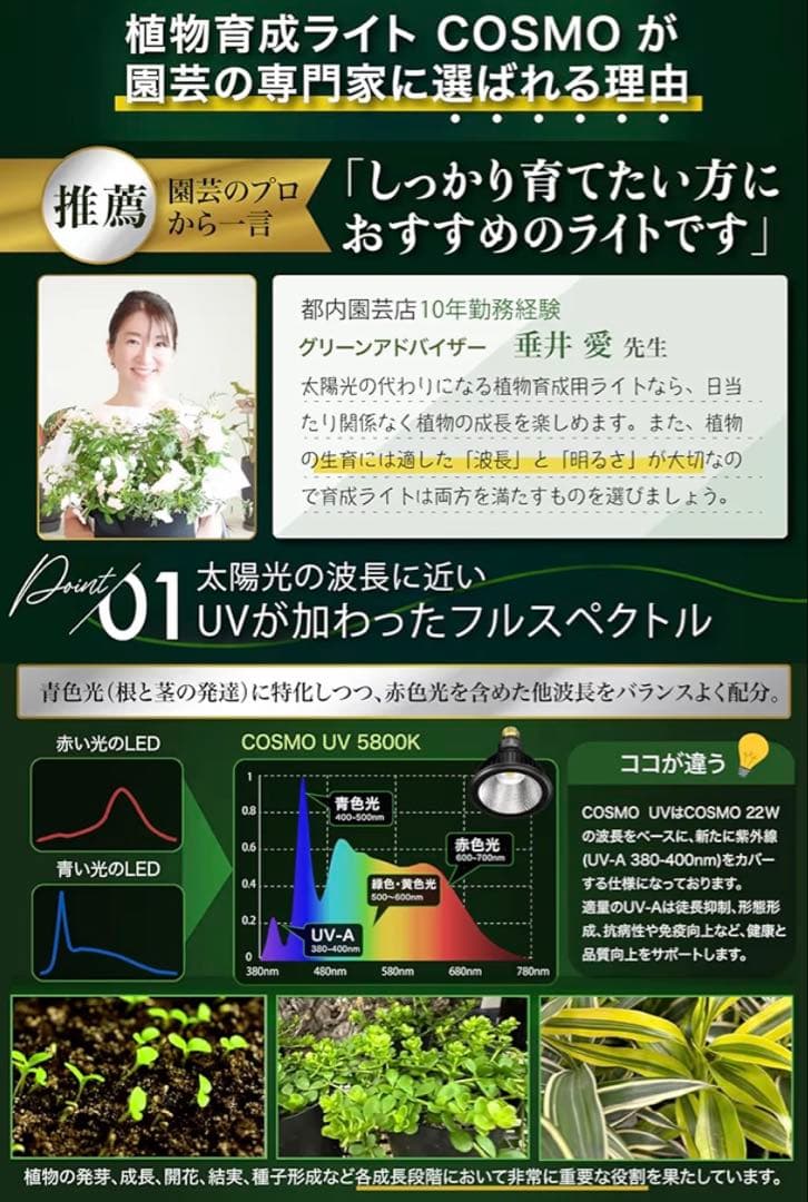 BRIM COSMO UV （白色系 5800K)3台 集光レンズ付きセット