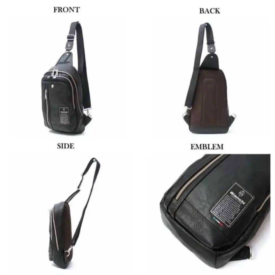 美品 Bianchi ビアンキ ボディバッグ ショルダーバッグ TBPI-12