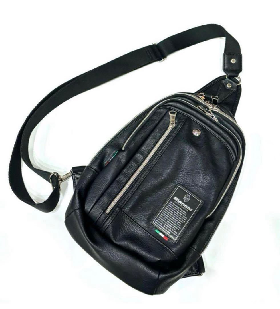 美品 Bianchi ビアンキ ボディバッグ ショルダーバッグ TBPI-12
