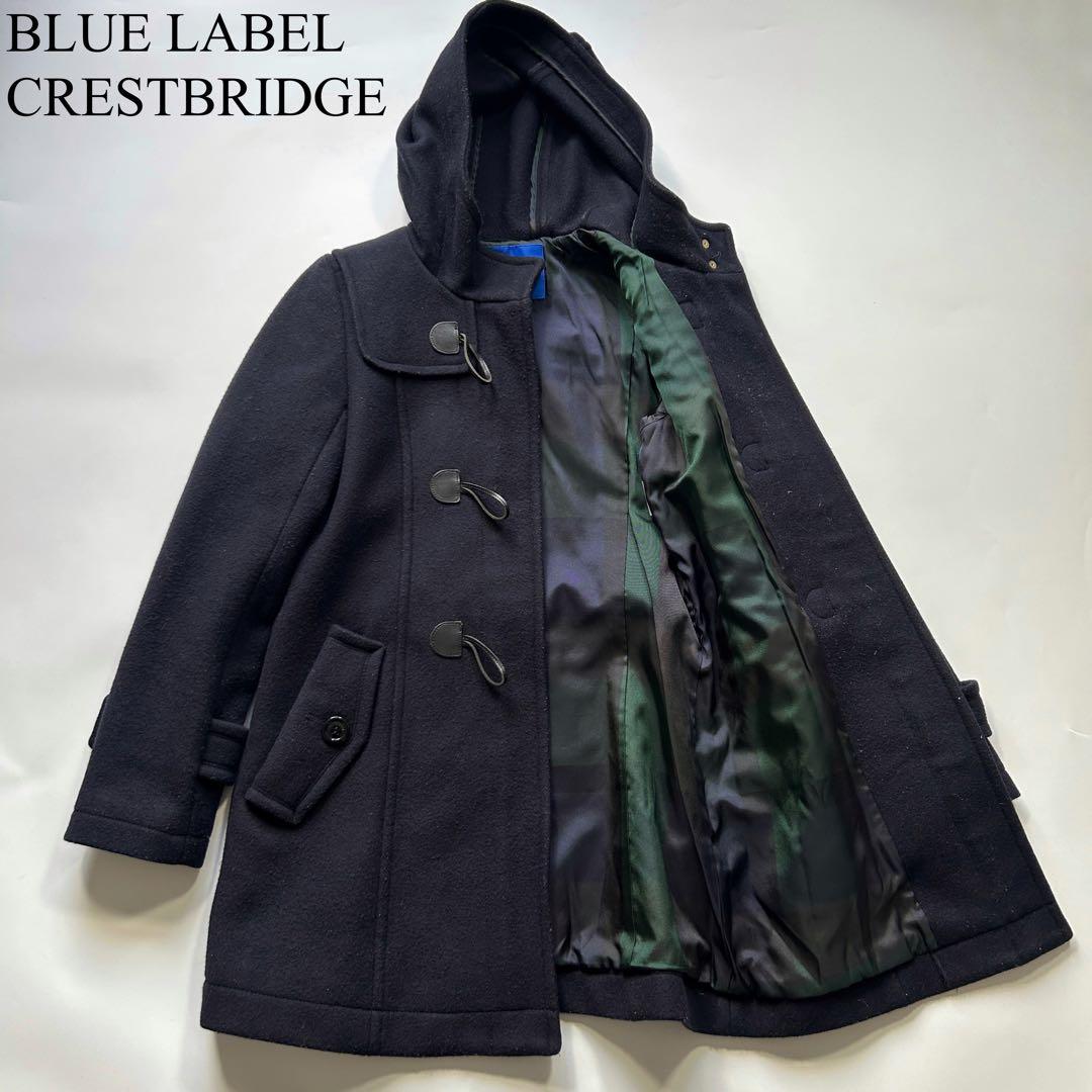 ブルーレーベルクレストブリッジ ダッフルコート チェック ロング 大人 モード