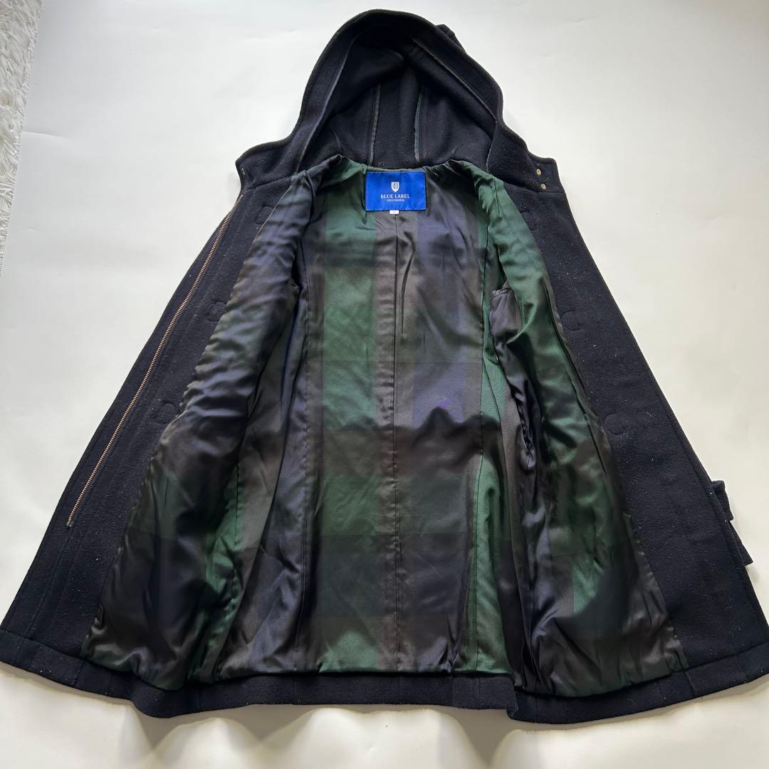 ブルーレーベルクレストブリッジ ダッフルコート チェック ロング 大人 モード