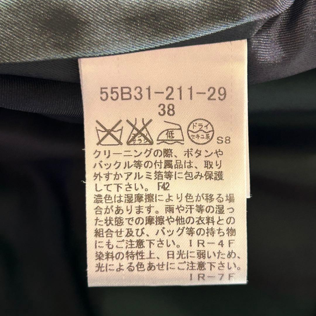 ブルーレーベルクレストブリッジ ダッフルコート チェック ロング 大人 モード