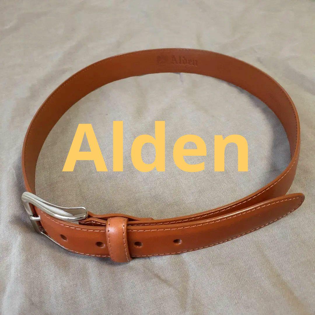 Alden/レザーベルト/ブラウン