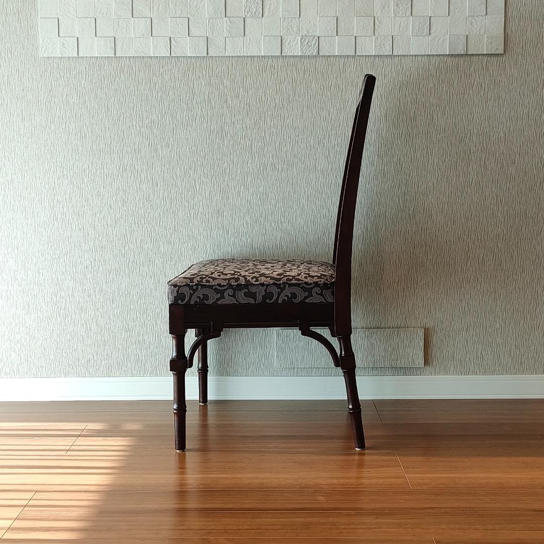 シノワズリ　ヴィンテージチェア　透かし彫り　リビングチェア①