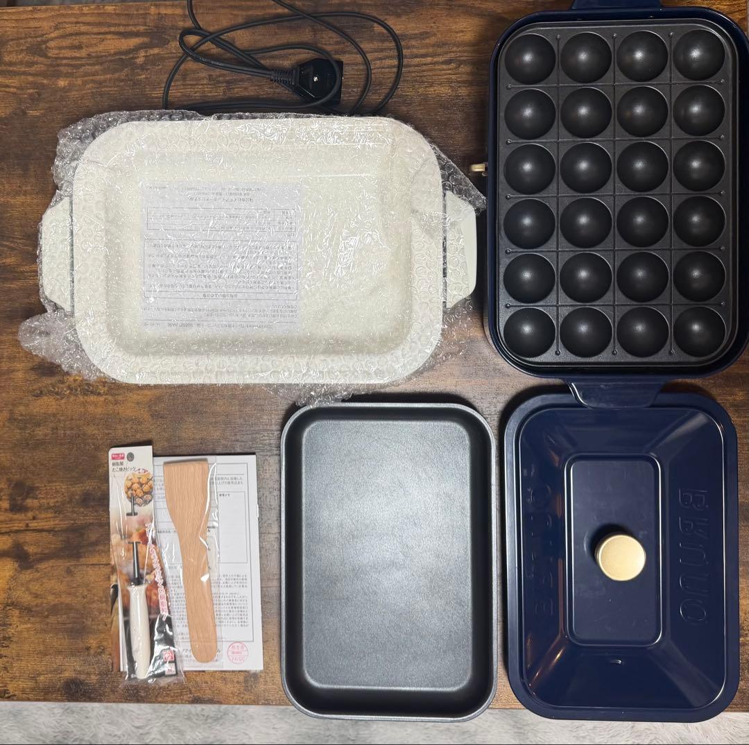 美品　BRUNO コンパクトホットプレート セラミックコート鍋セット 箱入り