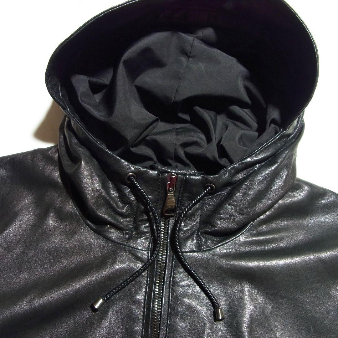 ring 別注 エンメティ ITALO イタロ ラムレザー ジャケット パーカー