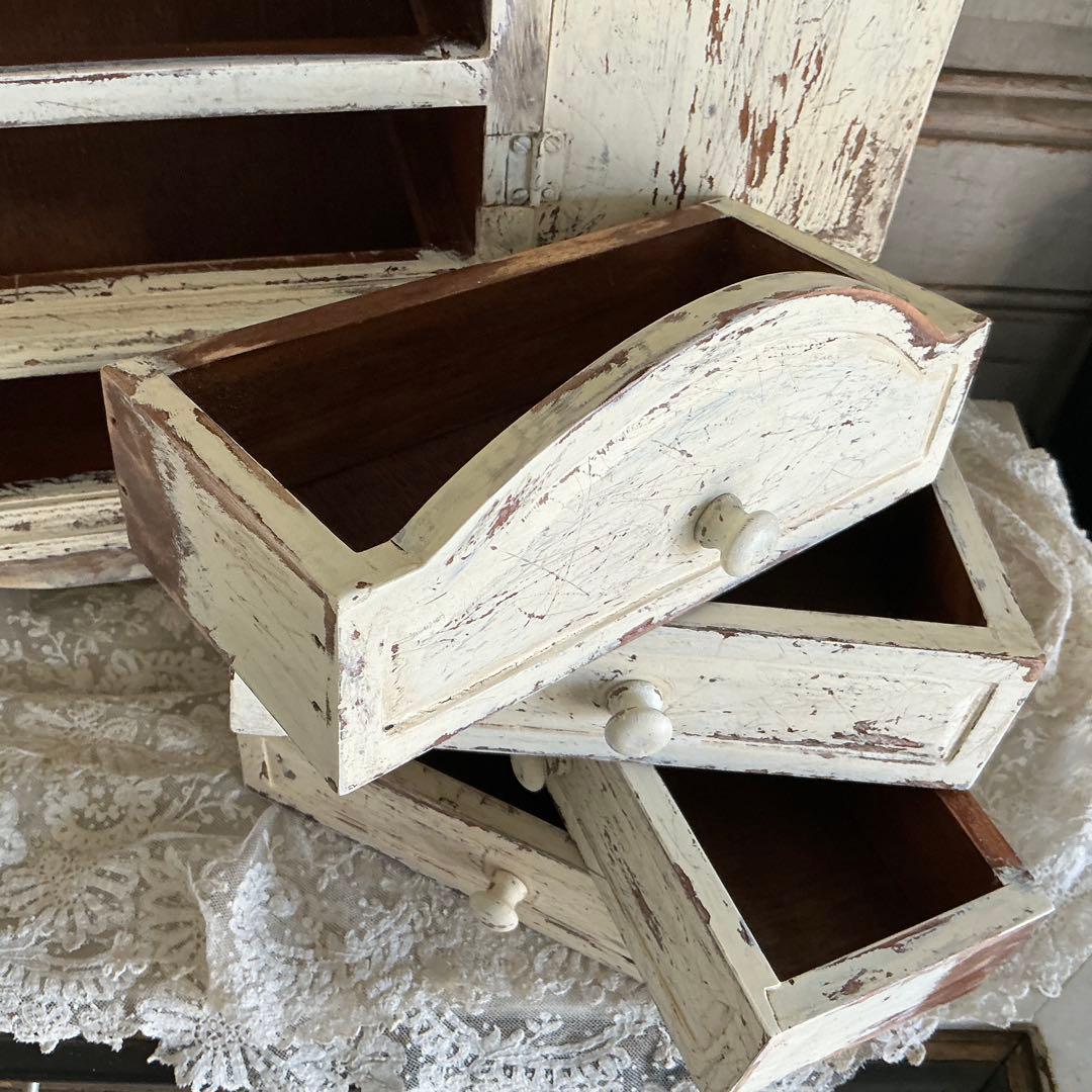 フランスアンティーク　ドール用　ドロワー　チェスト　ワードローブ　ジュエリー