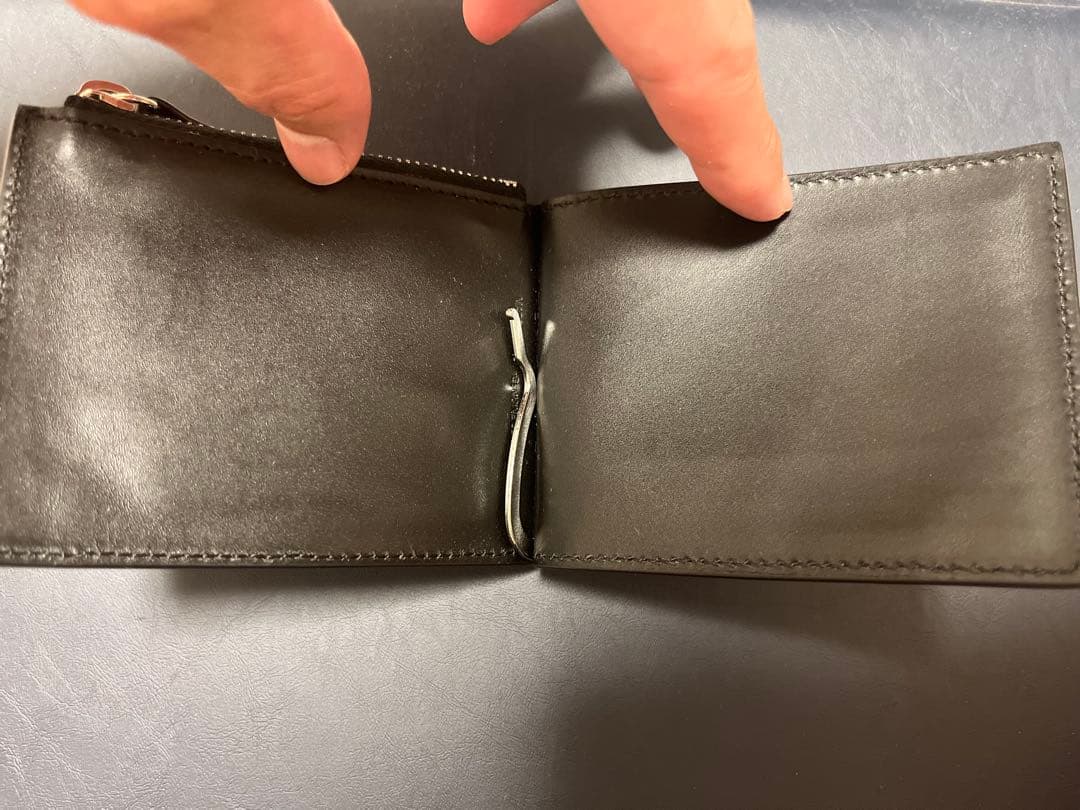 Maison Margiela 黒 レザー マネークリップ