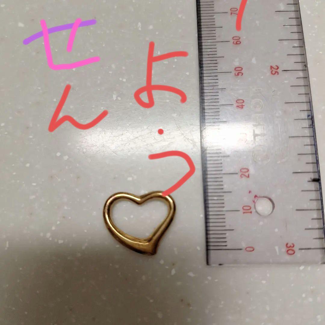 k18. ptコンビのハートペンダントトップ