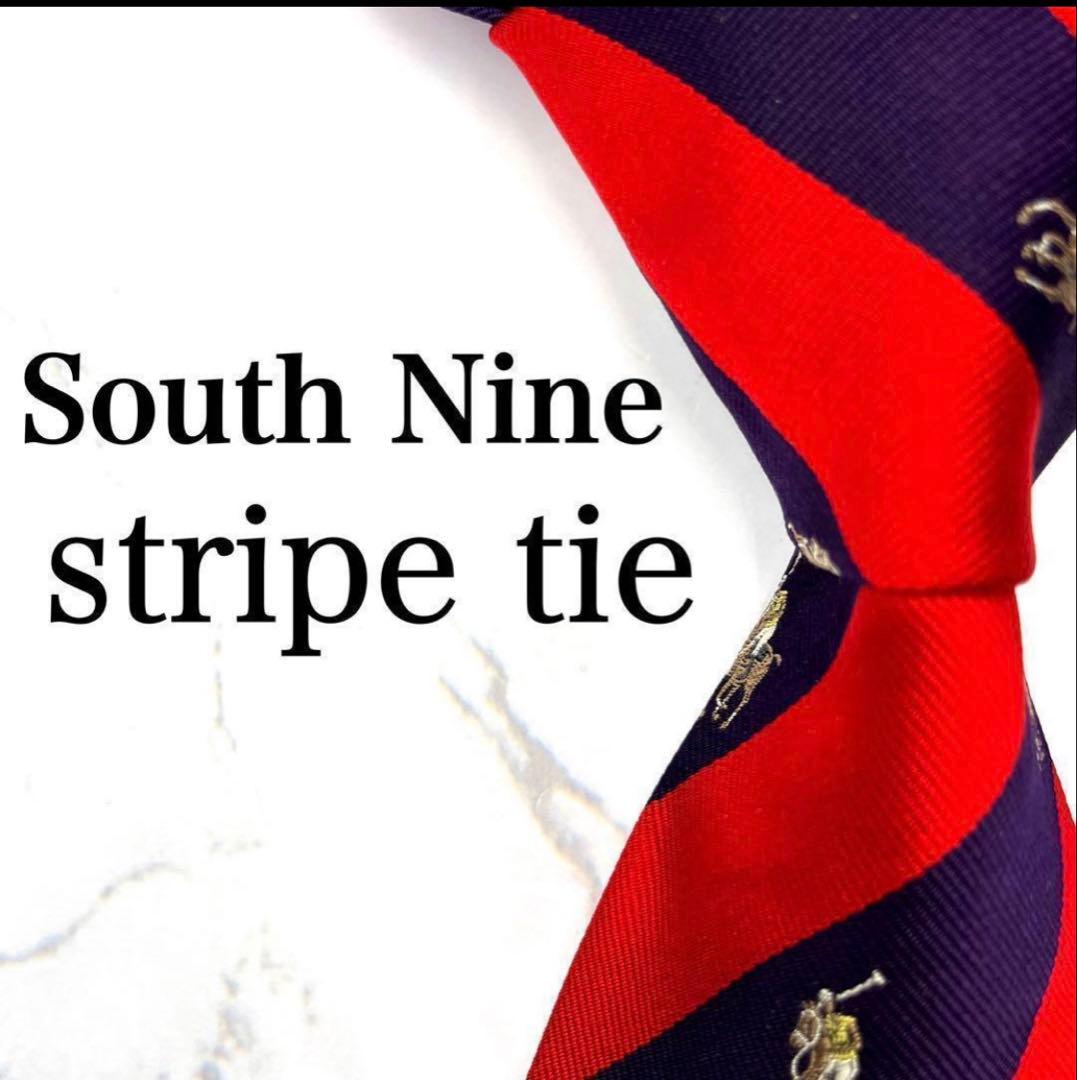 ◆ウルフ◆ネクタイ 紺色 ハープ柄 クラシック