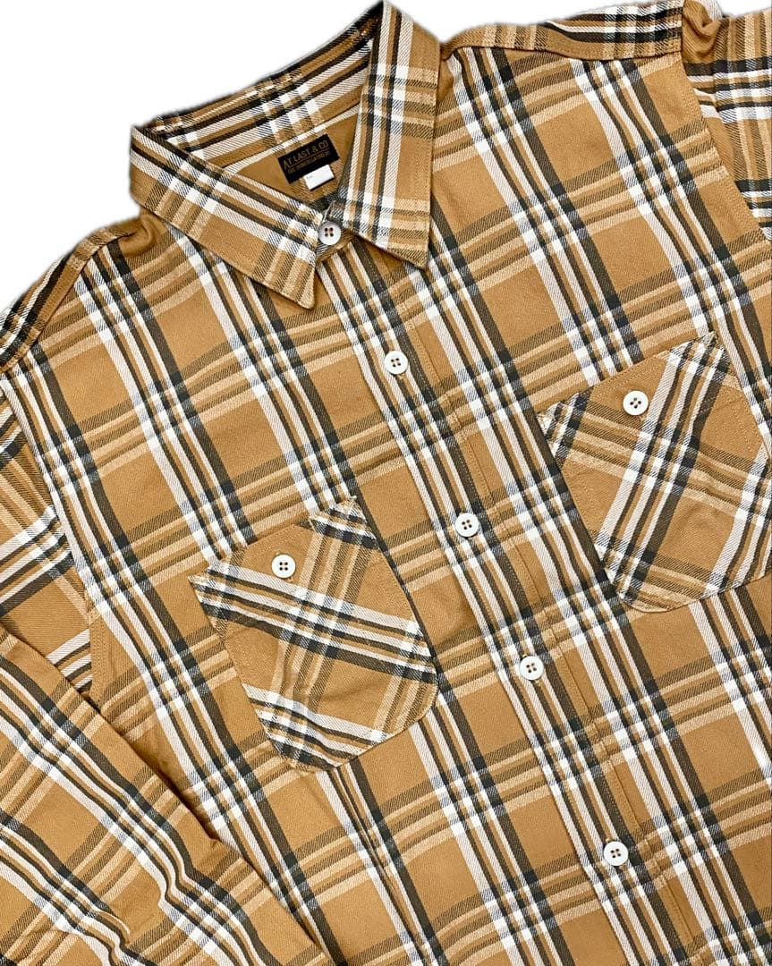 新品 マチ付 Atlast&co ヘビネル ヘビーネルシャツ 16 ビッグサイズ