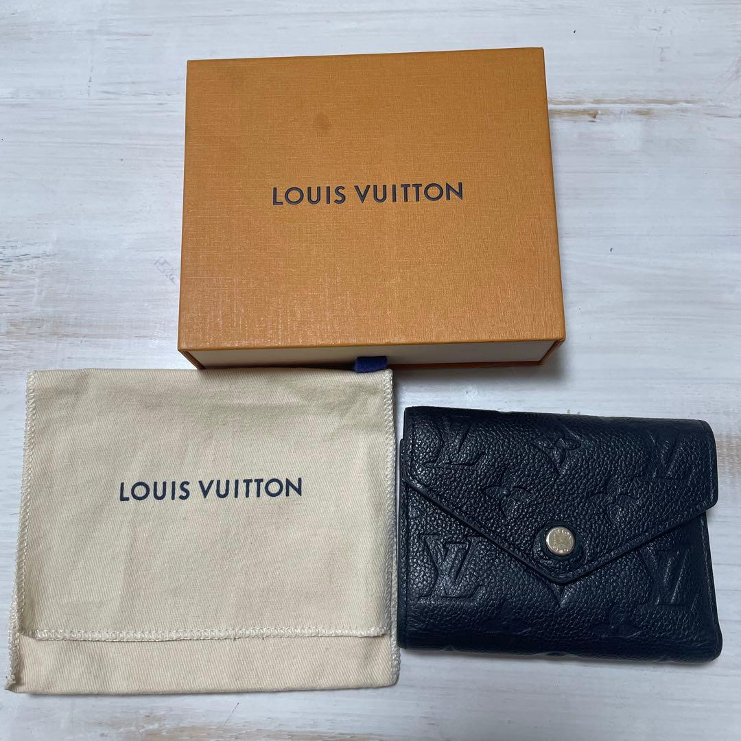 良品　ルイヴィトン アンプラント ポルトフォイユ ヴィクトリーヌ 黒