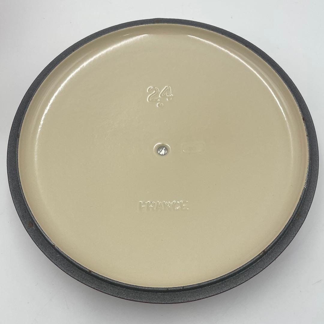 美品　LE CREUSET ココット ロンド 24cm レッド