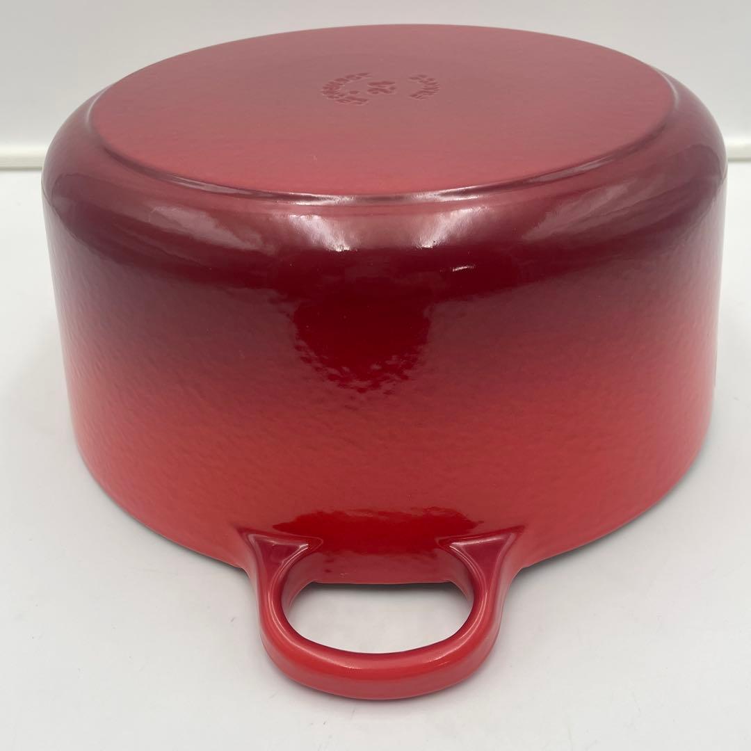 美品　LE CREUSET ココット ロンド 24cm レッド
