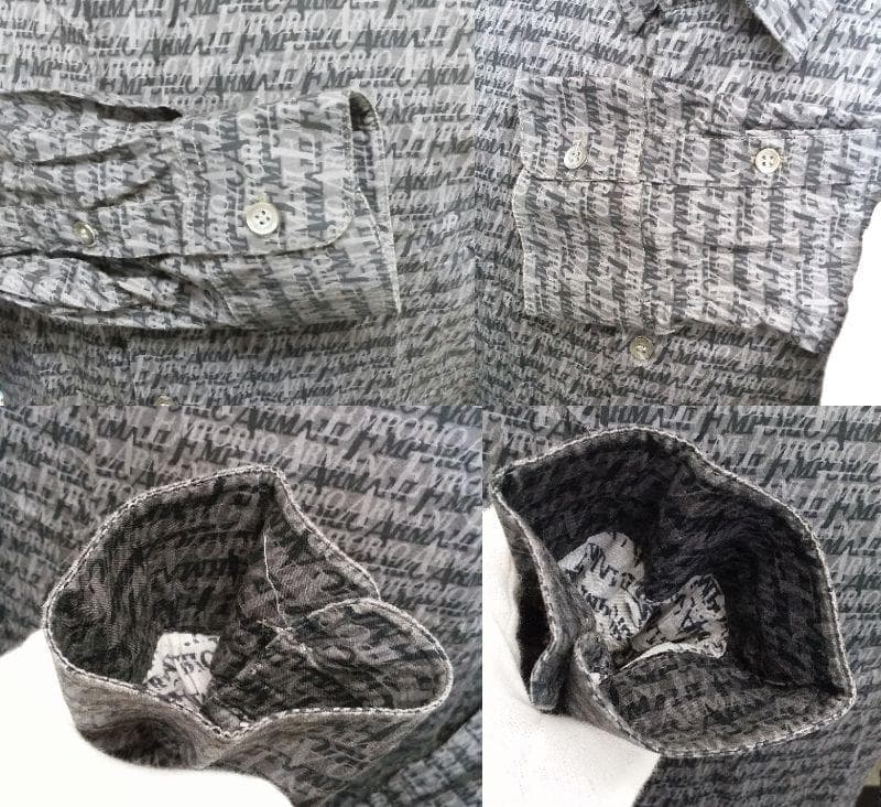 EMPORIO　ARMANI　エンポリオアルマーニ　総柄　長袖シャツ