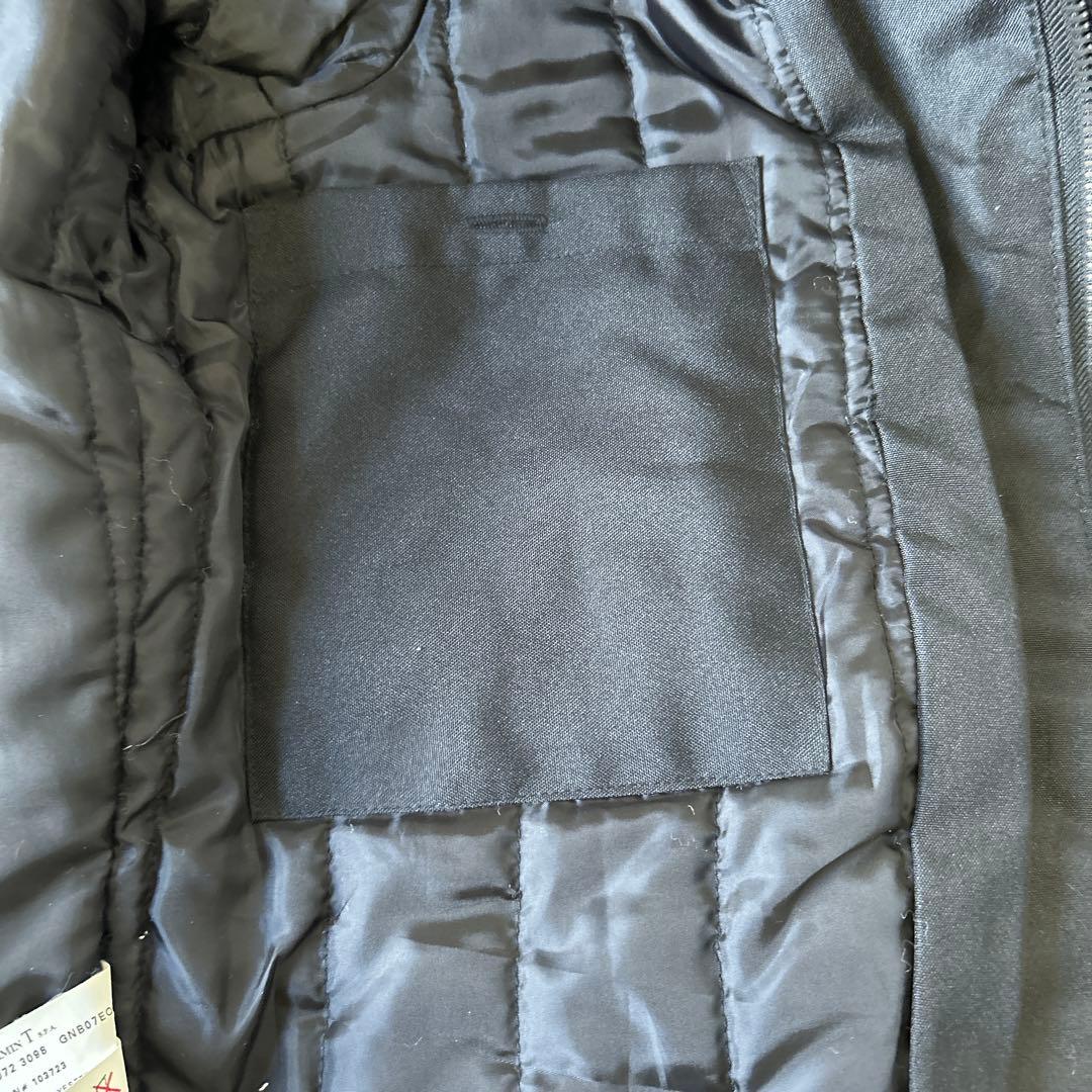 【yuyu】EMPORIO ARMANI ブラックレザージャケット S