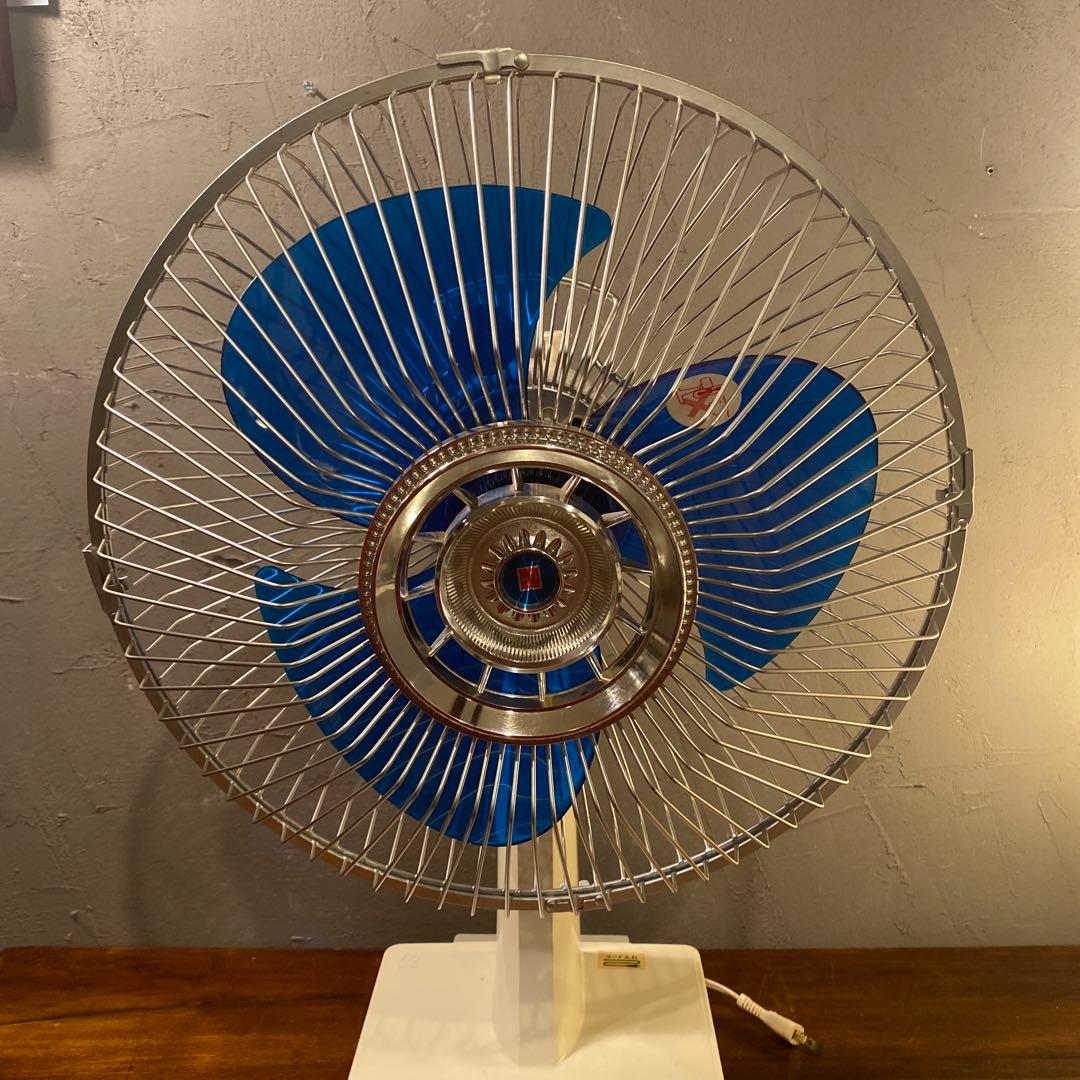極美品 70年代 昭和レトロ ナショナル F-30D1E 青羽扇風機 稀少
