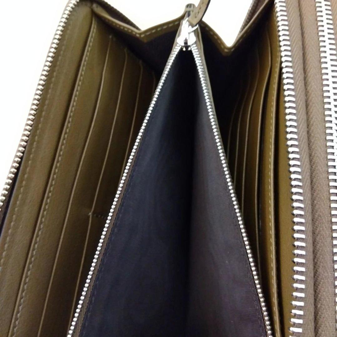 Gucci 本物クロコダイル ドキュメントケース 長財布 オリーブ 茶系