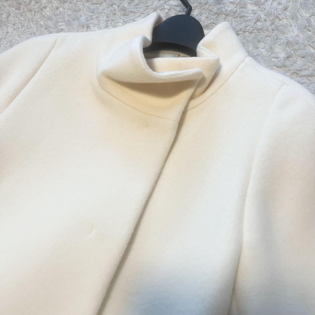 近年✨アナイ　ウールビーバーショートコート　ホワイト　36