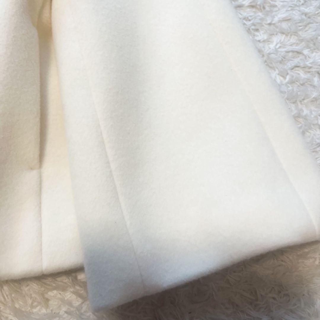 近年✨アナイ　ウールビーバーショートコート　ホワイト　36