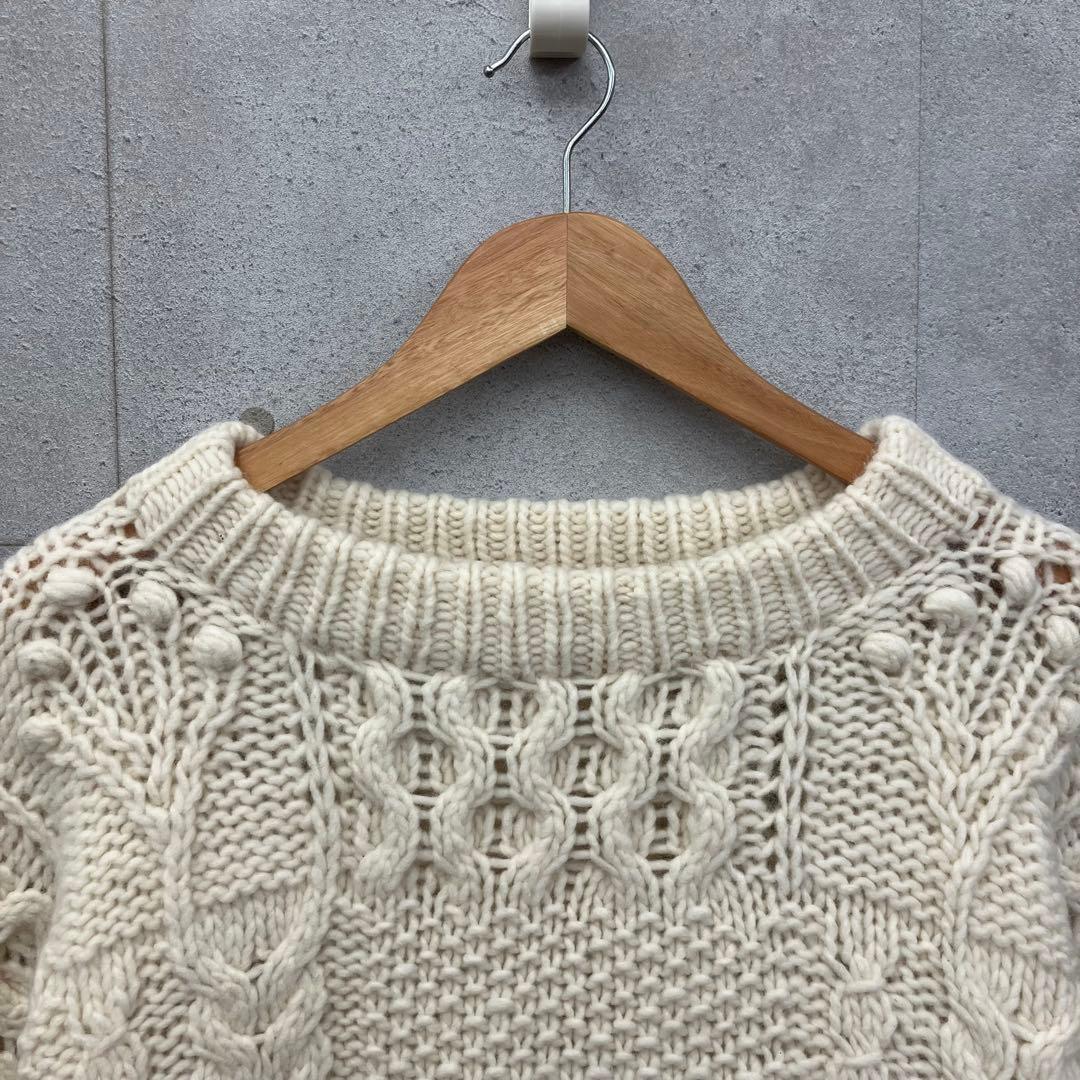 TODAYFUL トゥデイフル パターンハンドニット Fサイズ アイボリー