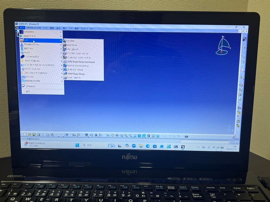 Cad Catia および　Autocad 2021インストール済み