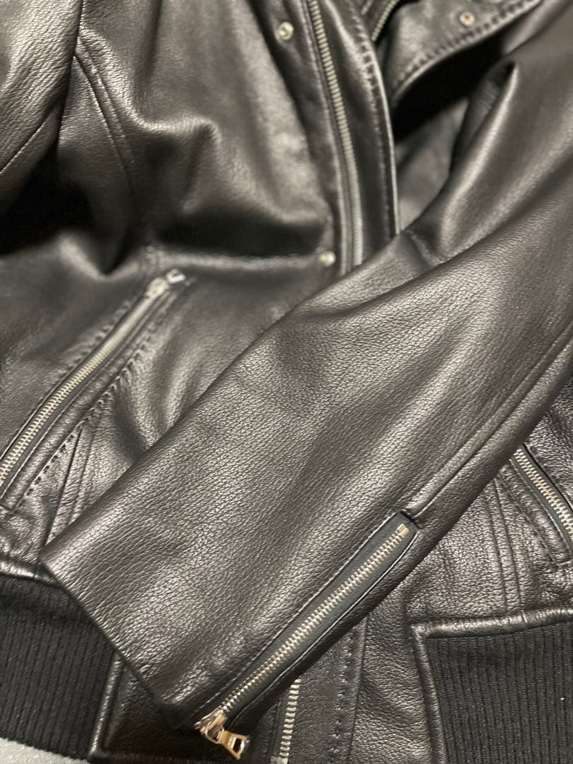 ARTISAN 黒レザージャケット スタンドカラー size L