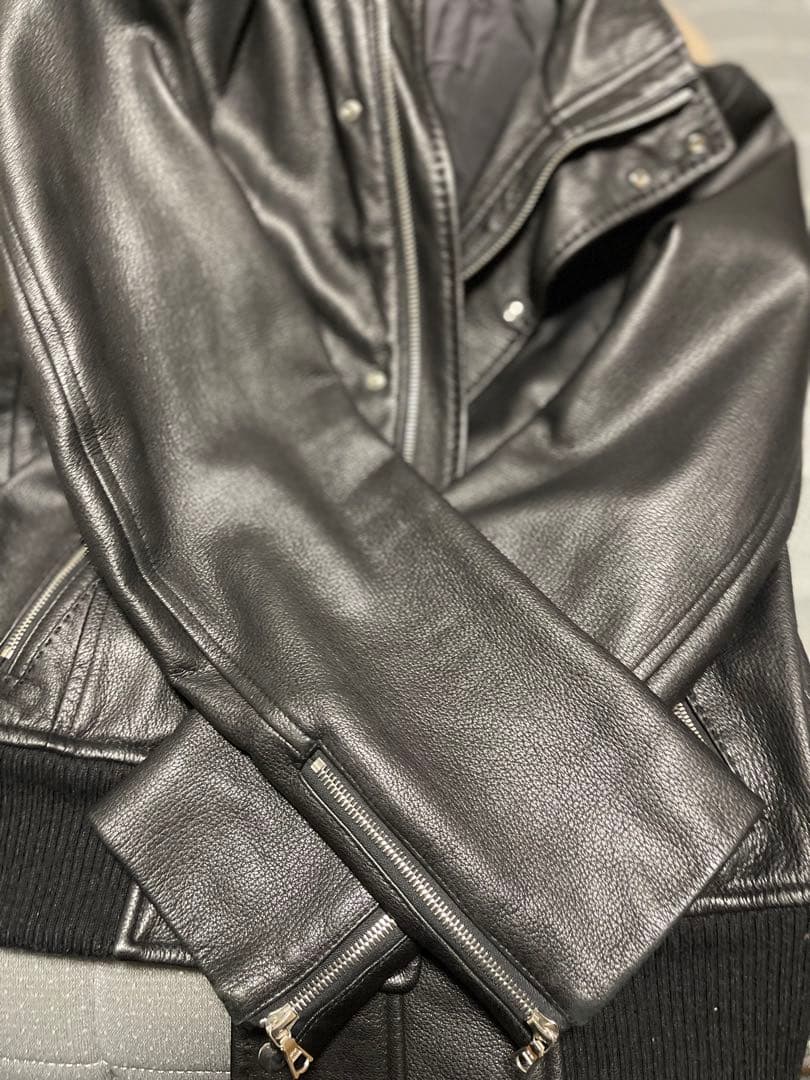 ARTISAN 黒レザージャケット スタンドカラー size L