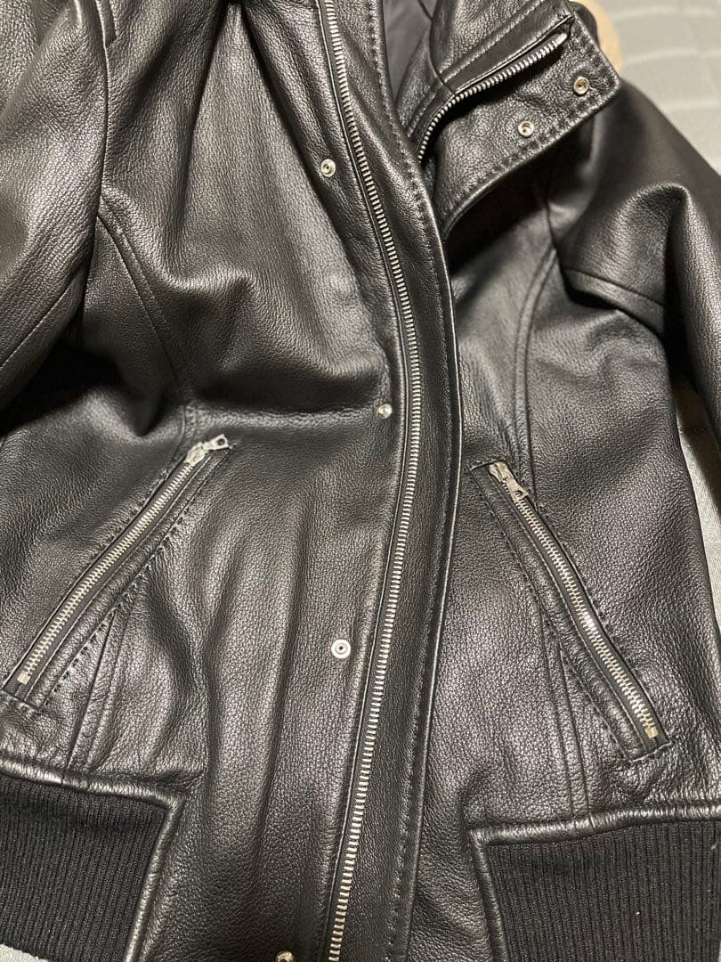 ARTISAN 黒レザージャケット スタンドカラー size L