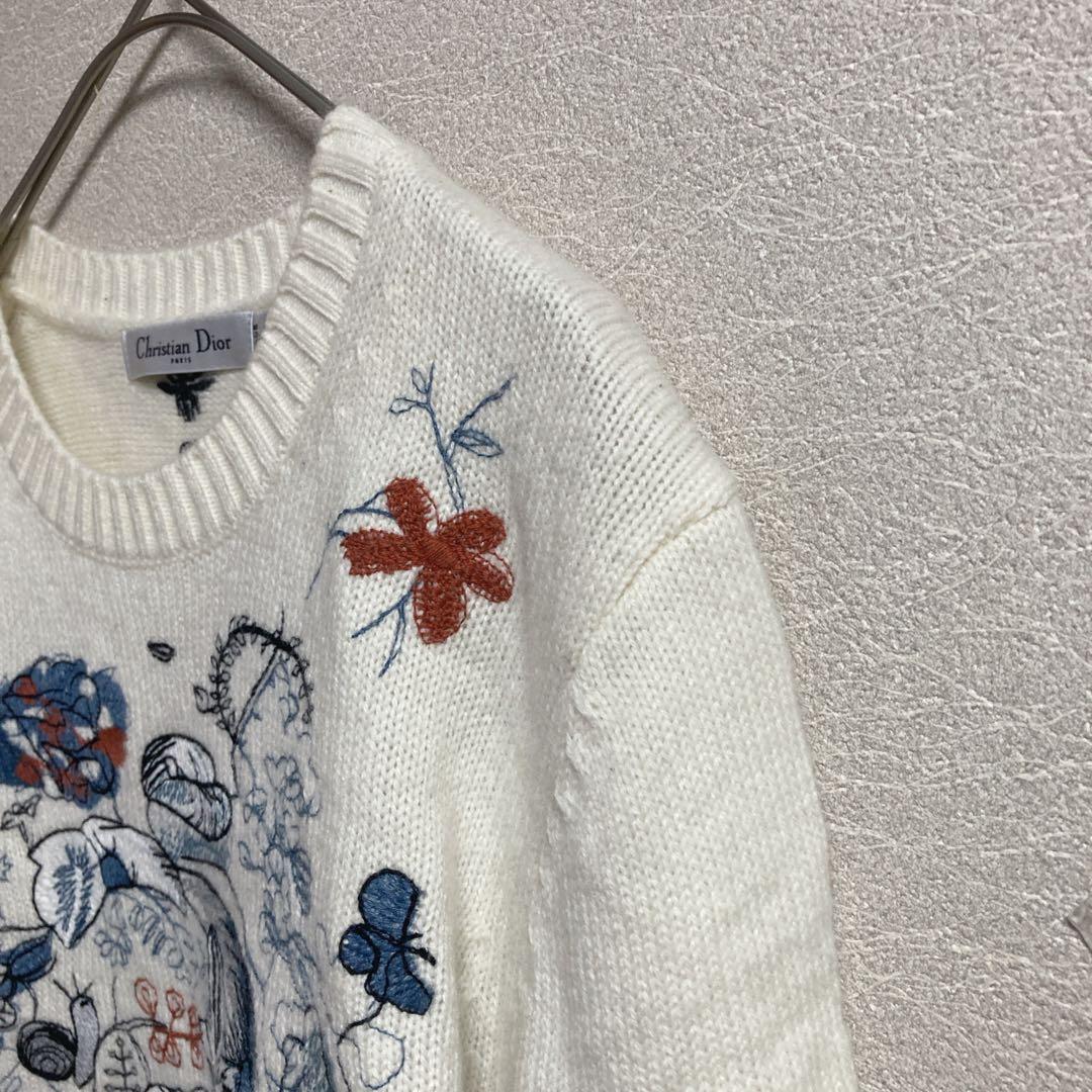 Christian Diorクリスチャンディオール　カシミヤ100%刺繍セーター