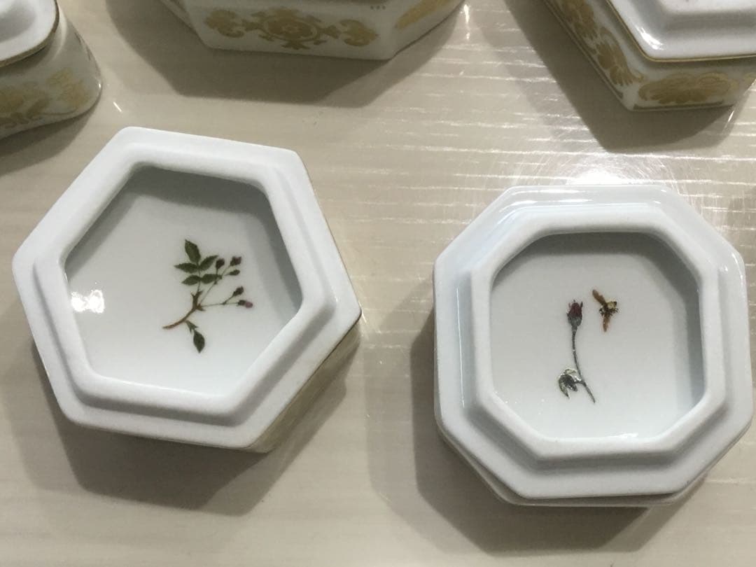 リモージュ小物入れ フランス製アンティーク皇后ジョゼフィーヌのバラ園 10点