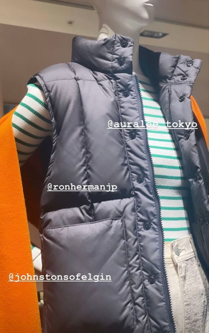 根岸さん着用 ロンハーマン パッカブルダウンベスト