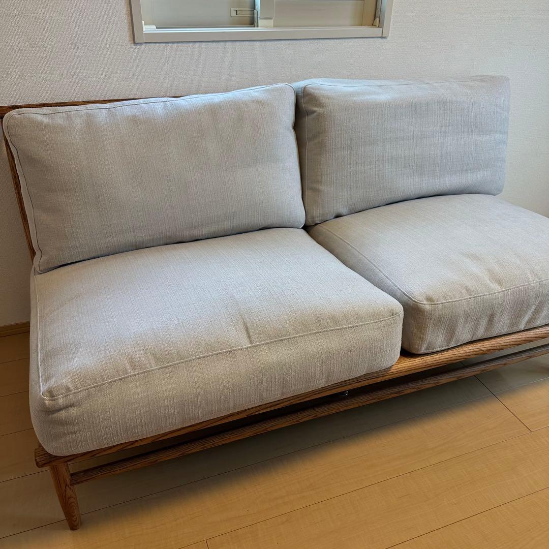 モモナチュラル　ソファ　クラウドソファ2p ライトベージュ