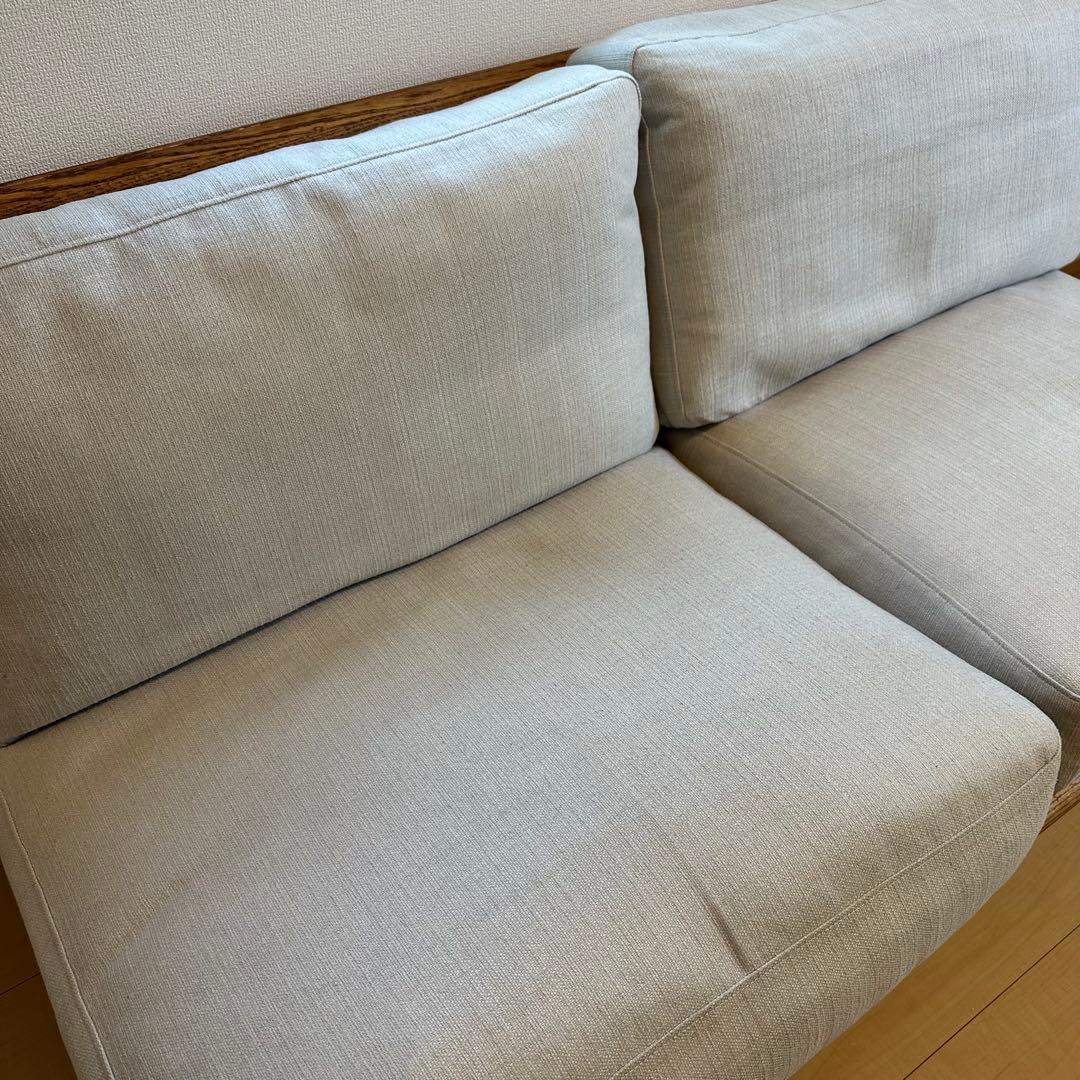 モモナチュラル　ソファ　クラウドソファ2p ライトベージュ